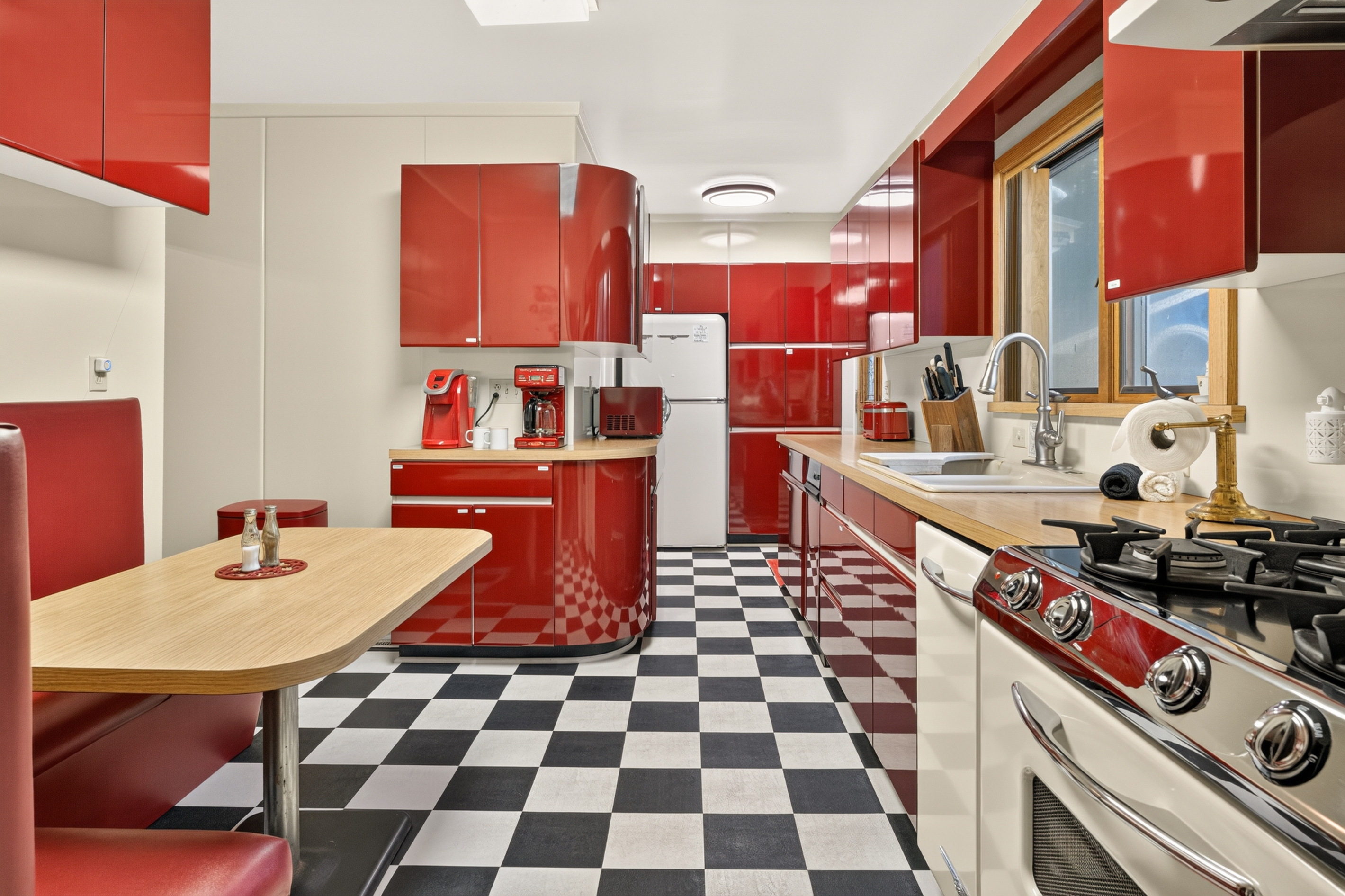 Main house- kitchen with seating/ dining table