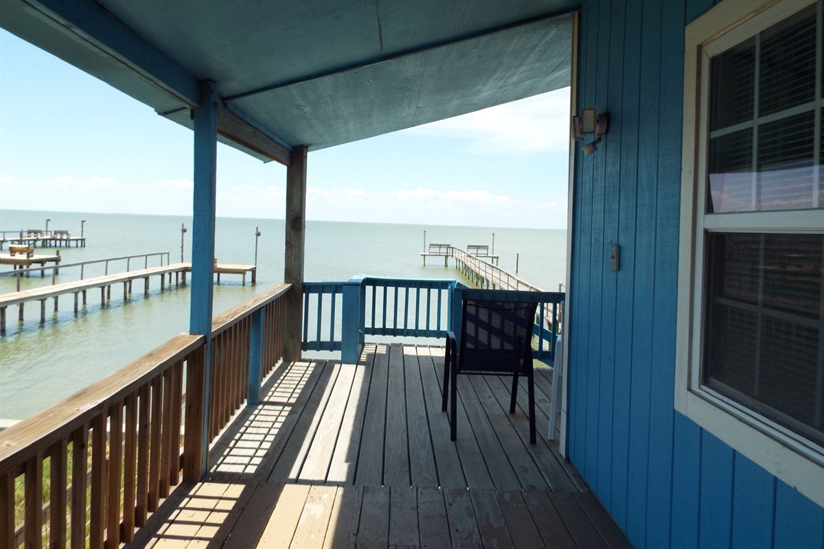 Outdoor deck with seating
