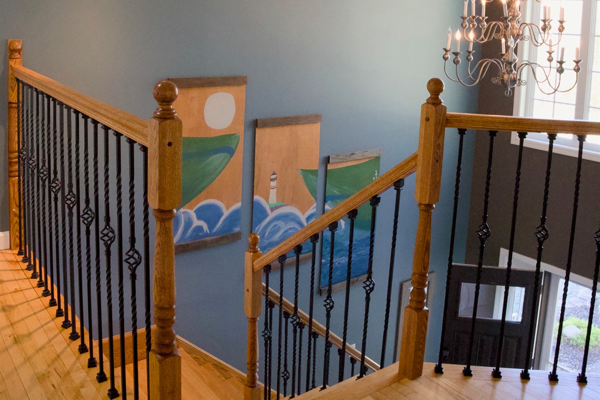 Entryway, as seen from 2nd floor. Lots of light in this space!