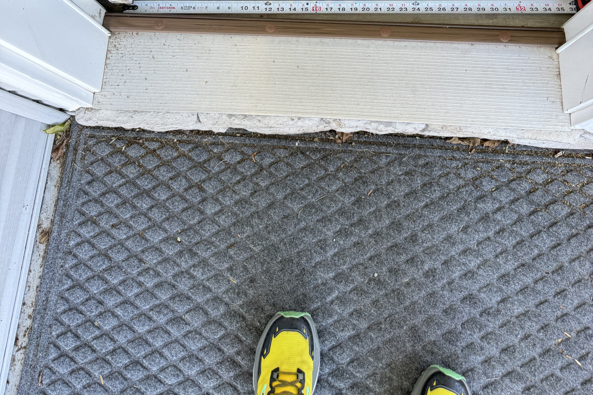 front door is a 36" doorway