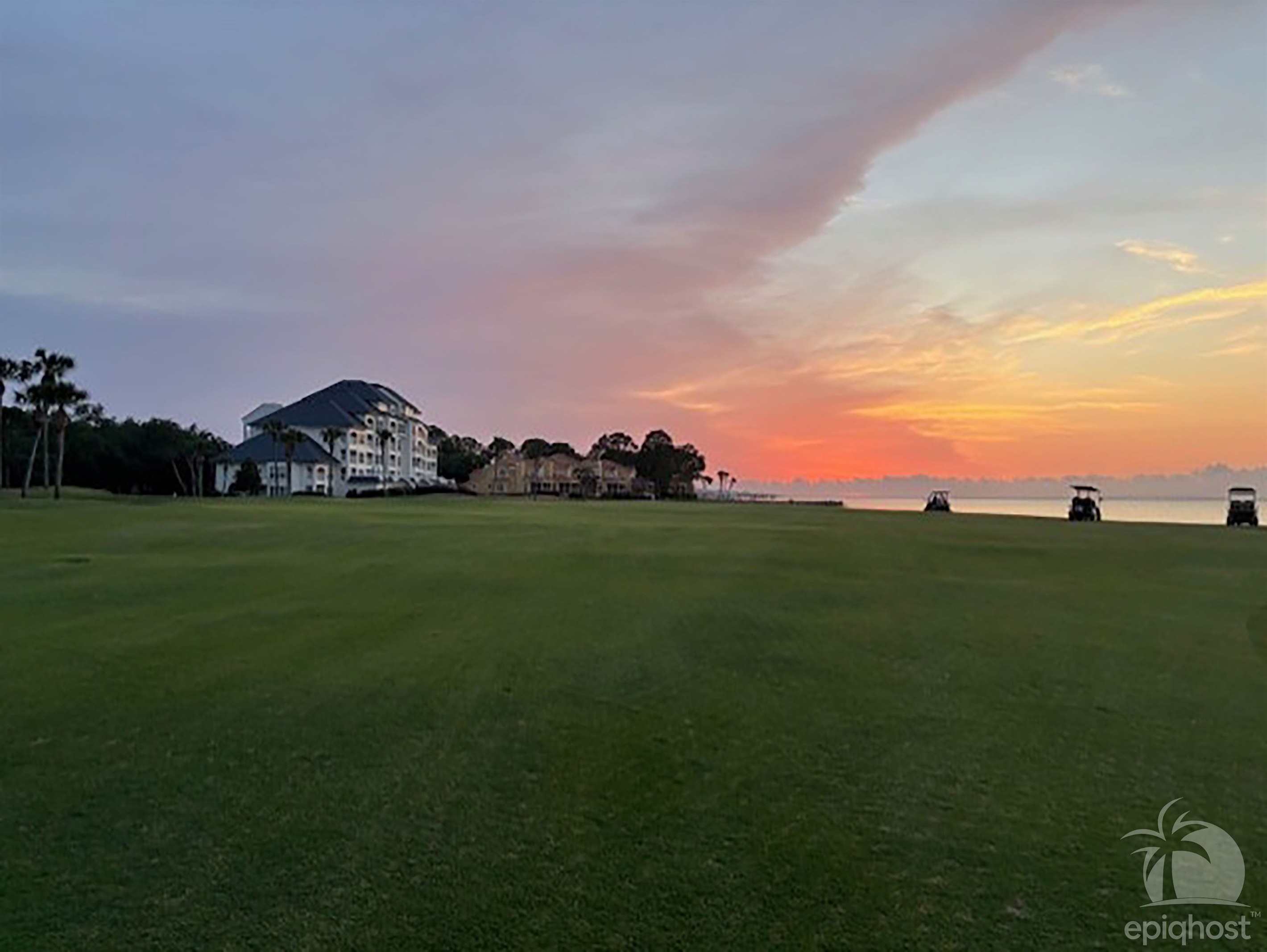 Sunset over the Players Club community
