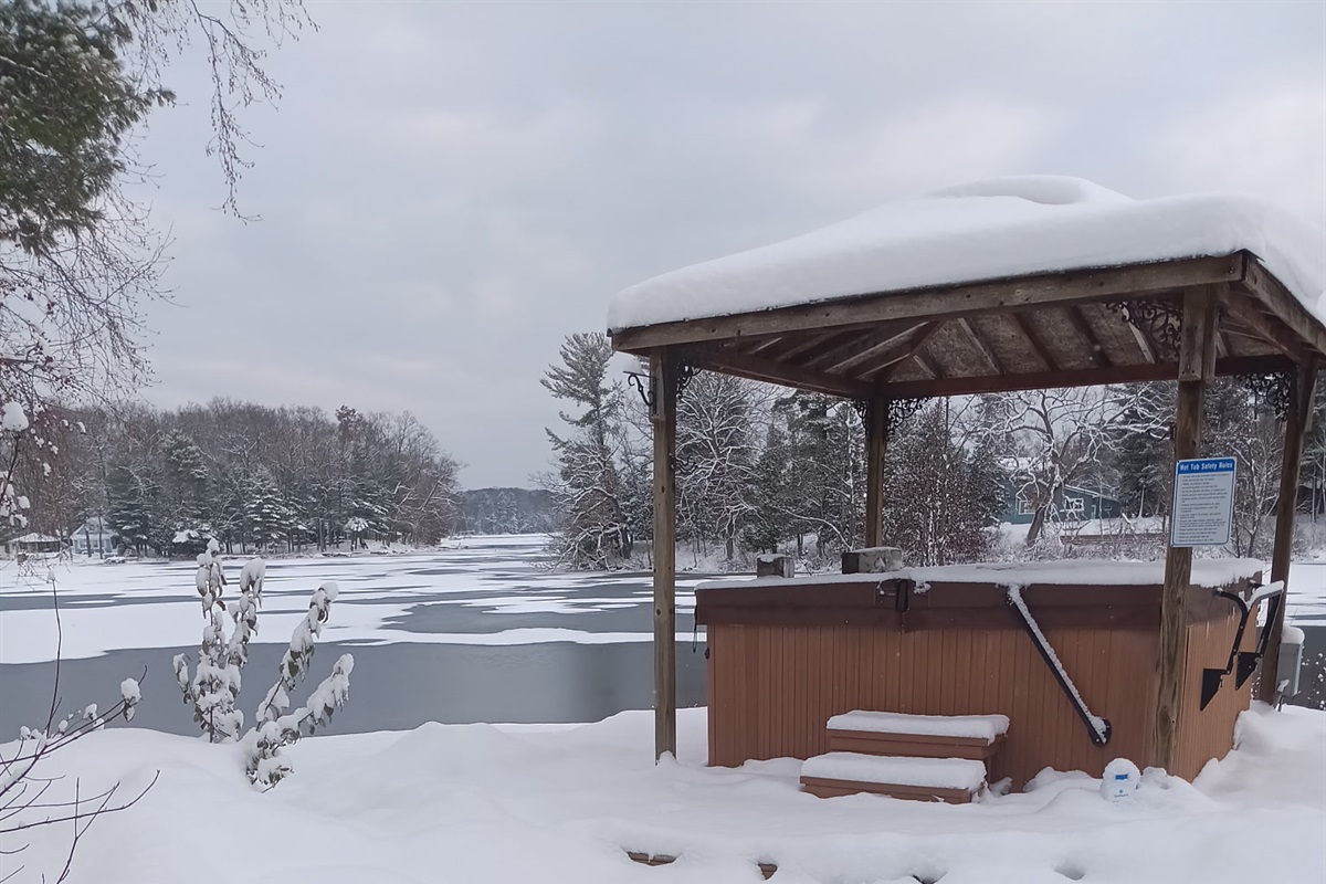 Enjoy our Hot Tub under the Gazebo