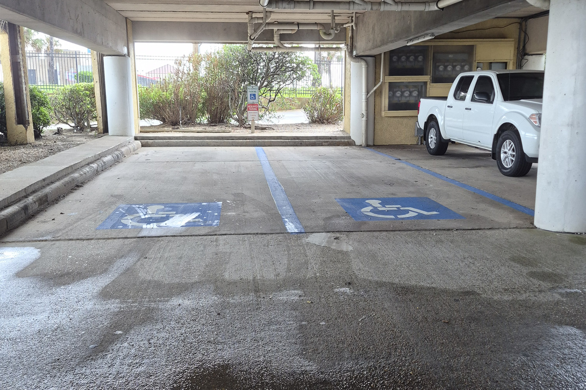 Handicapped parking nearest the condo - sprinkled throughout the complex as well.