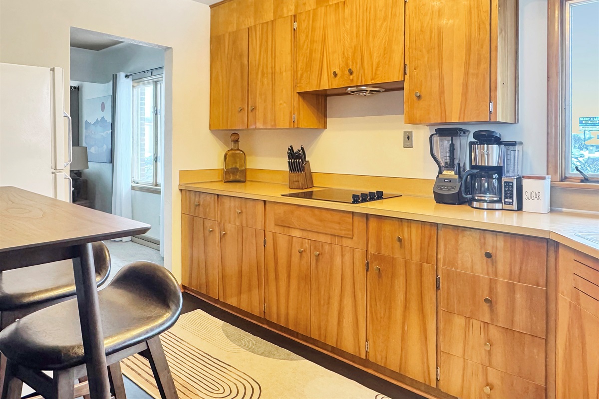 Start your mornings here with coffee station and eat in kitchen.