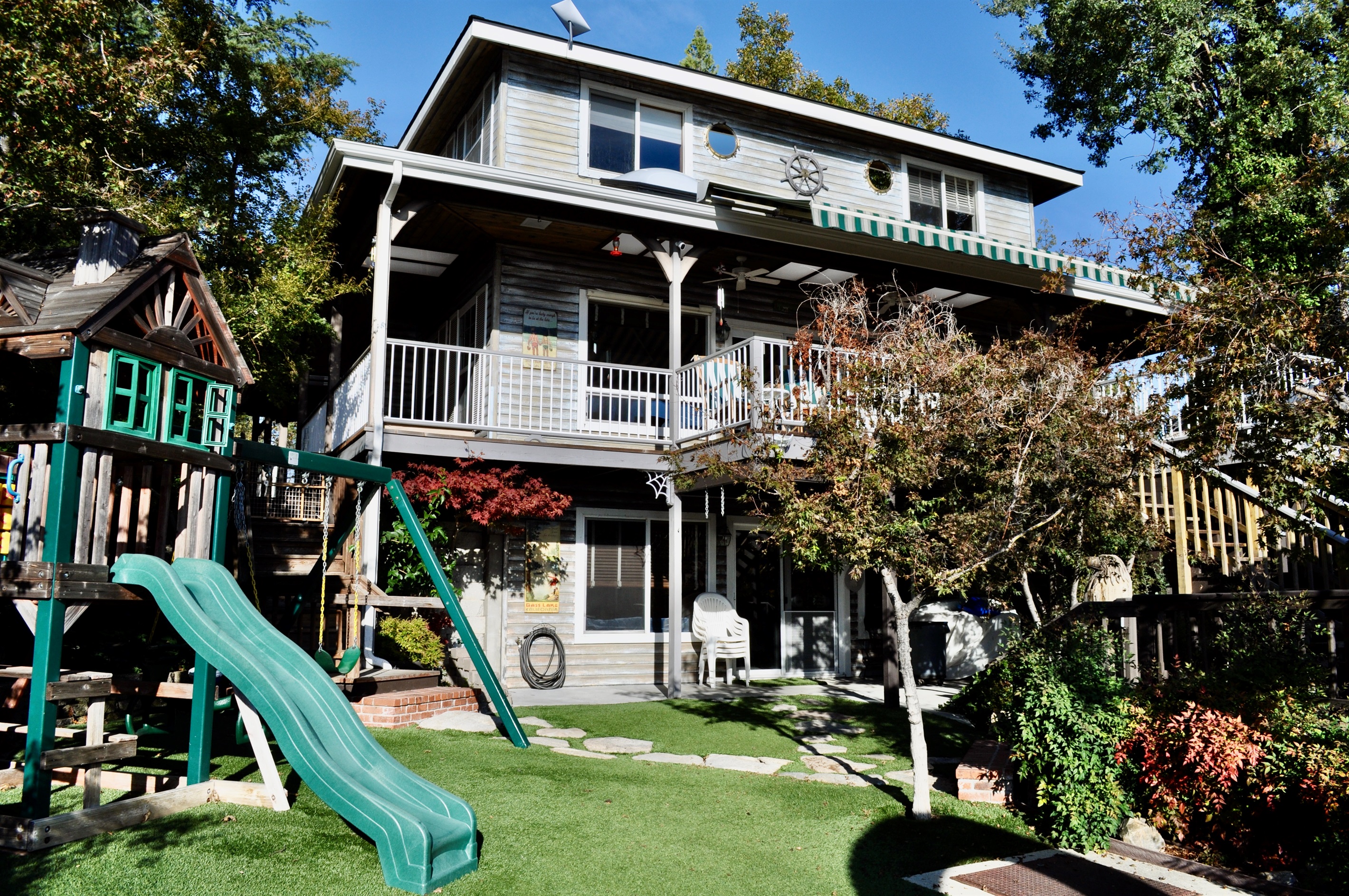 View of back yard from lake side