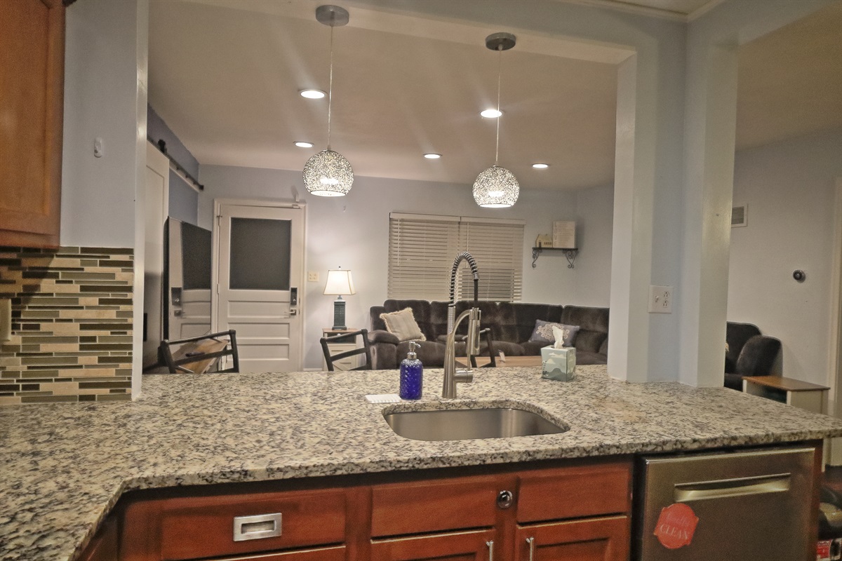 living room view from kitchen