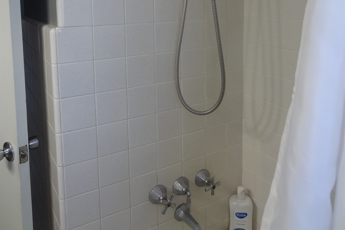 Full bathroom with shower/tub including handheld shower head