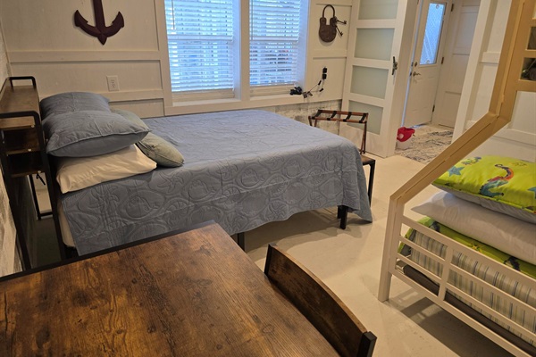 Bedroom 3 - 1 full sized bed and 1 bunk bed with a full and twin. Also includes desk and chair and TV