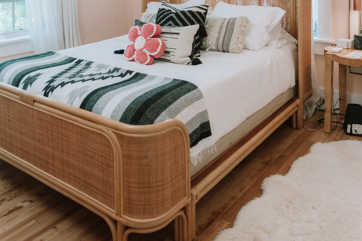 The second bedroom is bright, cheery and gets lots of natural light.