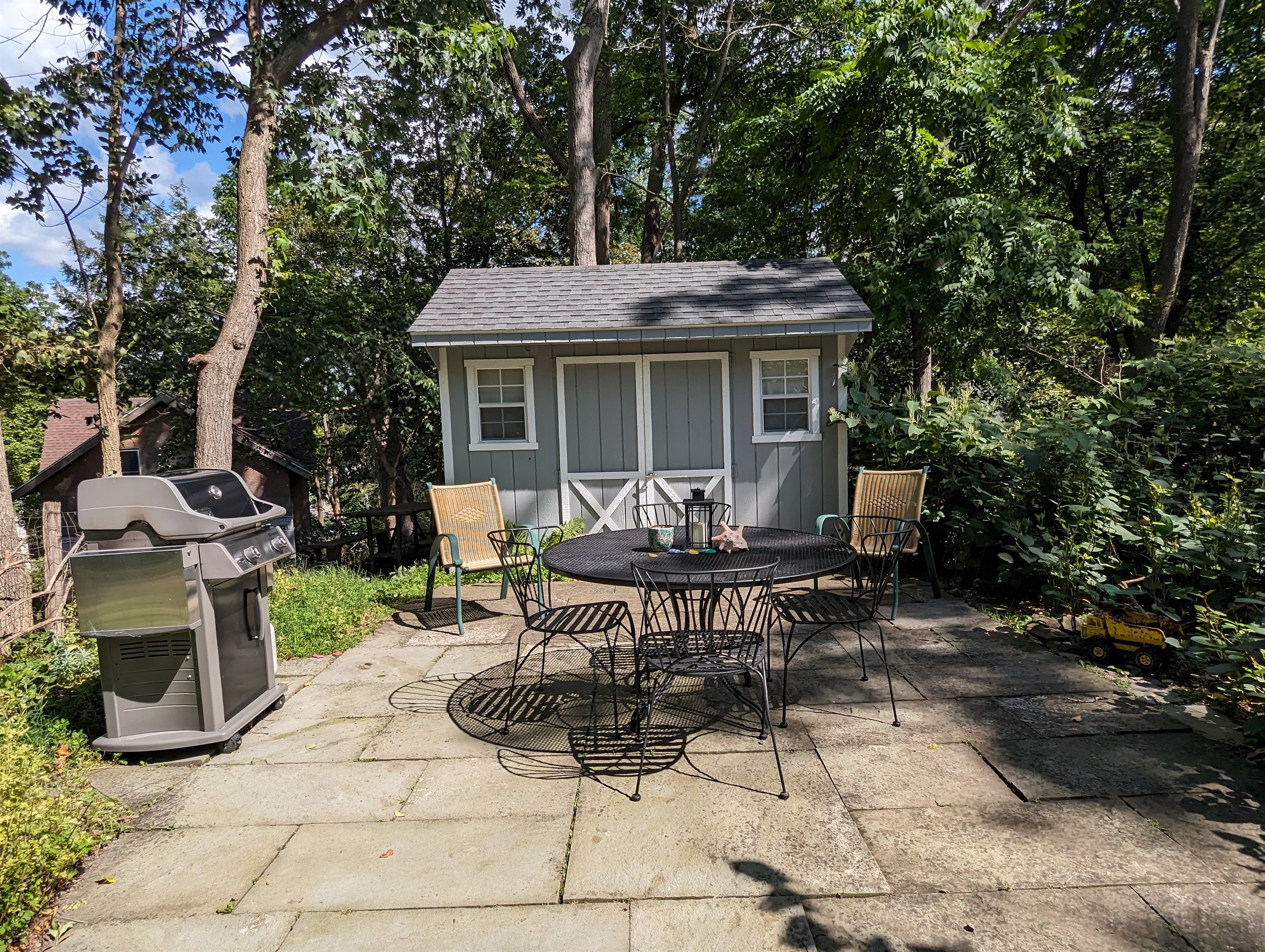 Rear patio area with grill