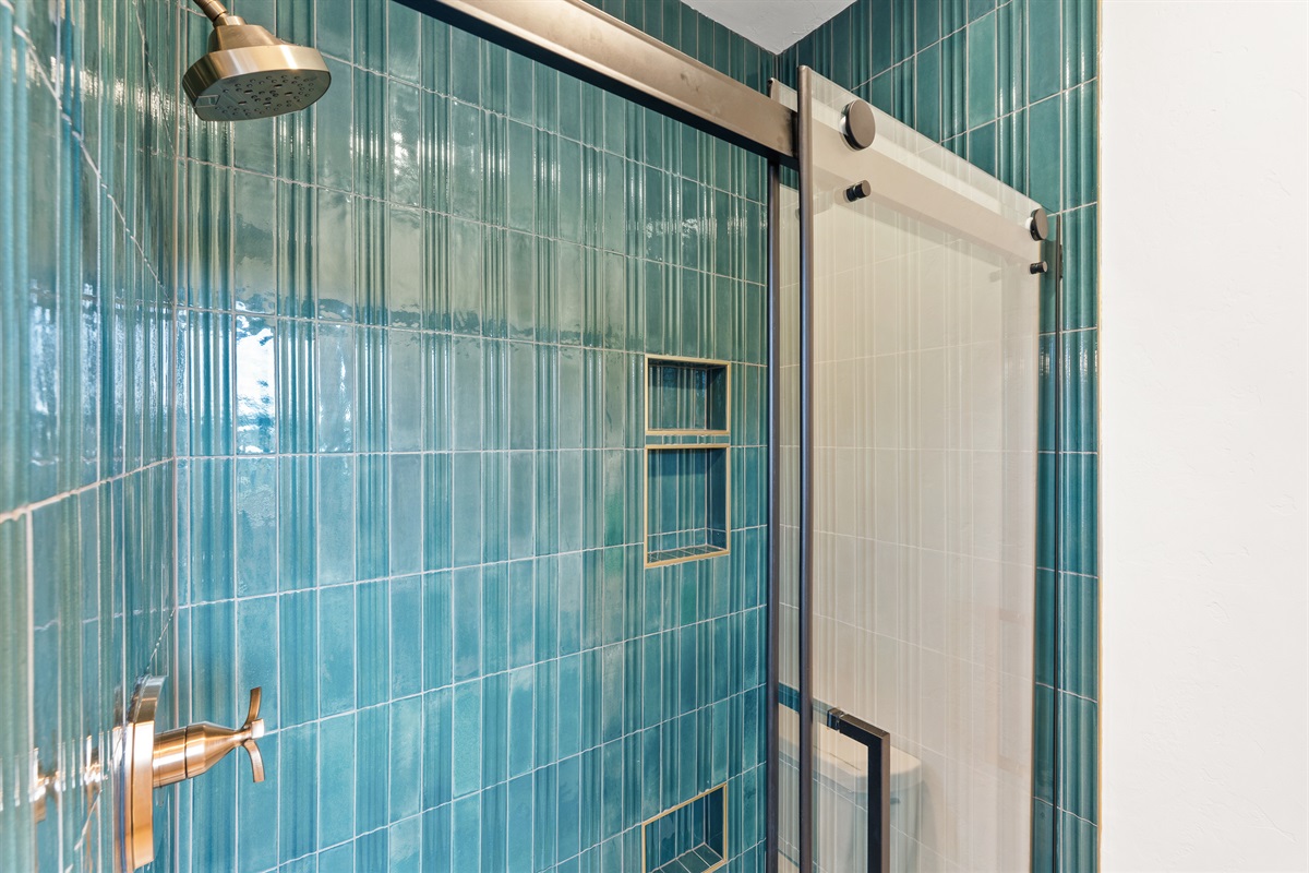 Walk in shower in bathroom #1