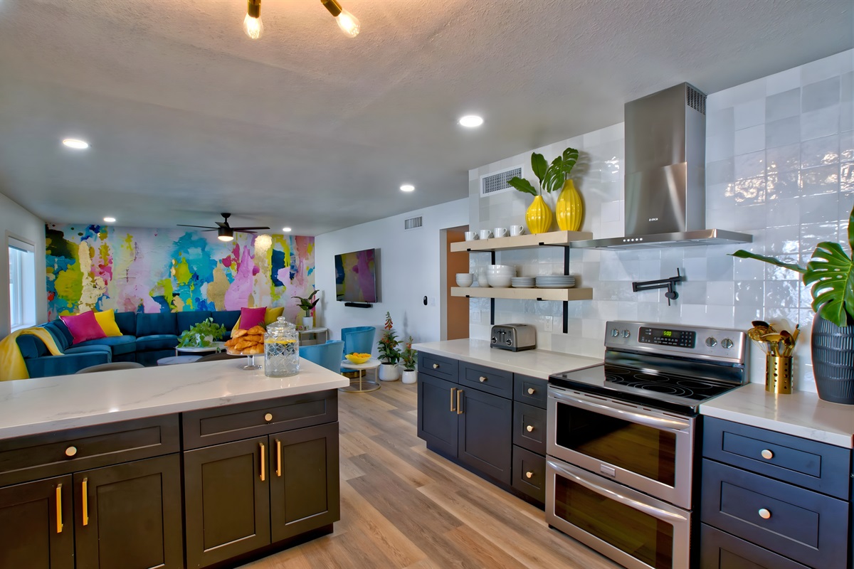 Fully-equipped kitchen makes preparing a gourmet meal easy