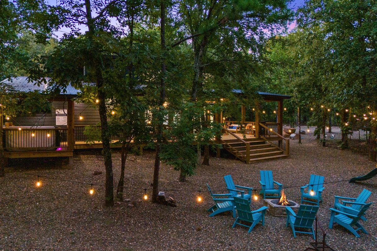 Stargazer's Retreat: Unwind in the Enchanting Glow of Twinkling Lights.