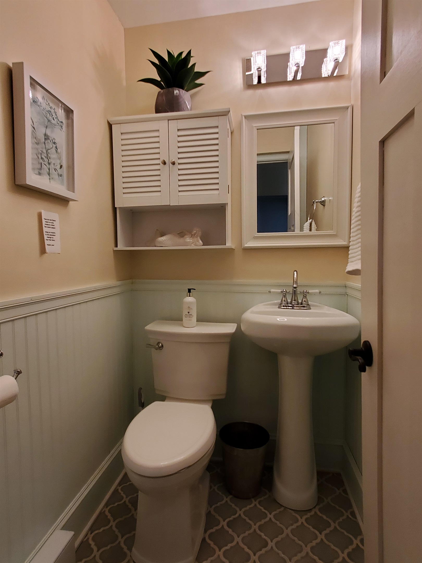 Half bath off 2nd floor landing