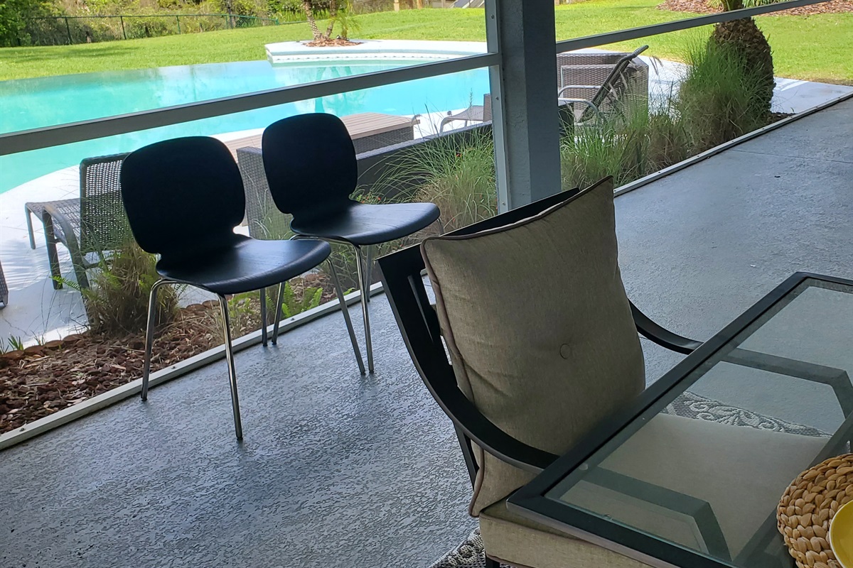 Additional seating for outdoor table