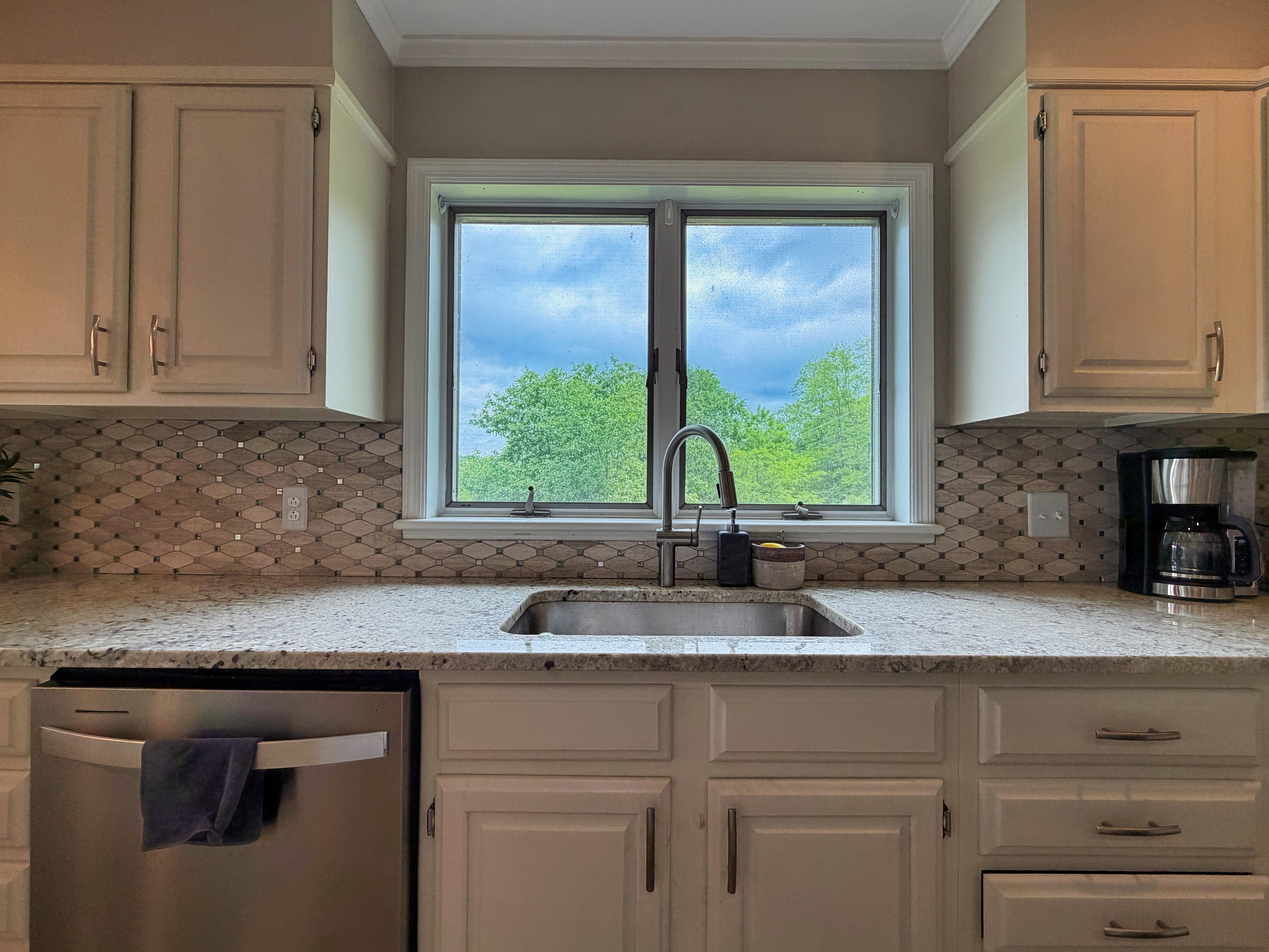 Kitchen sink with a view