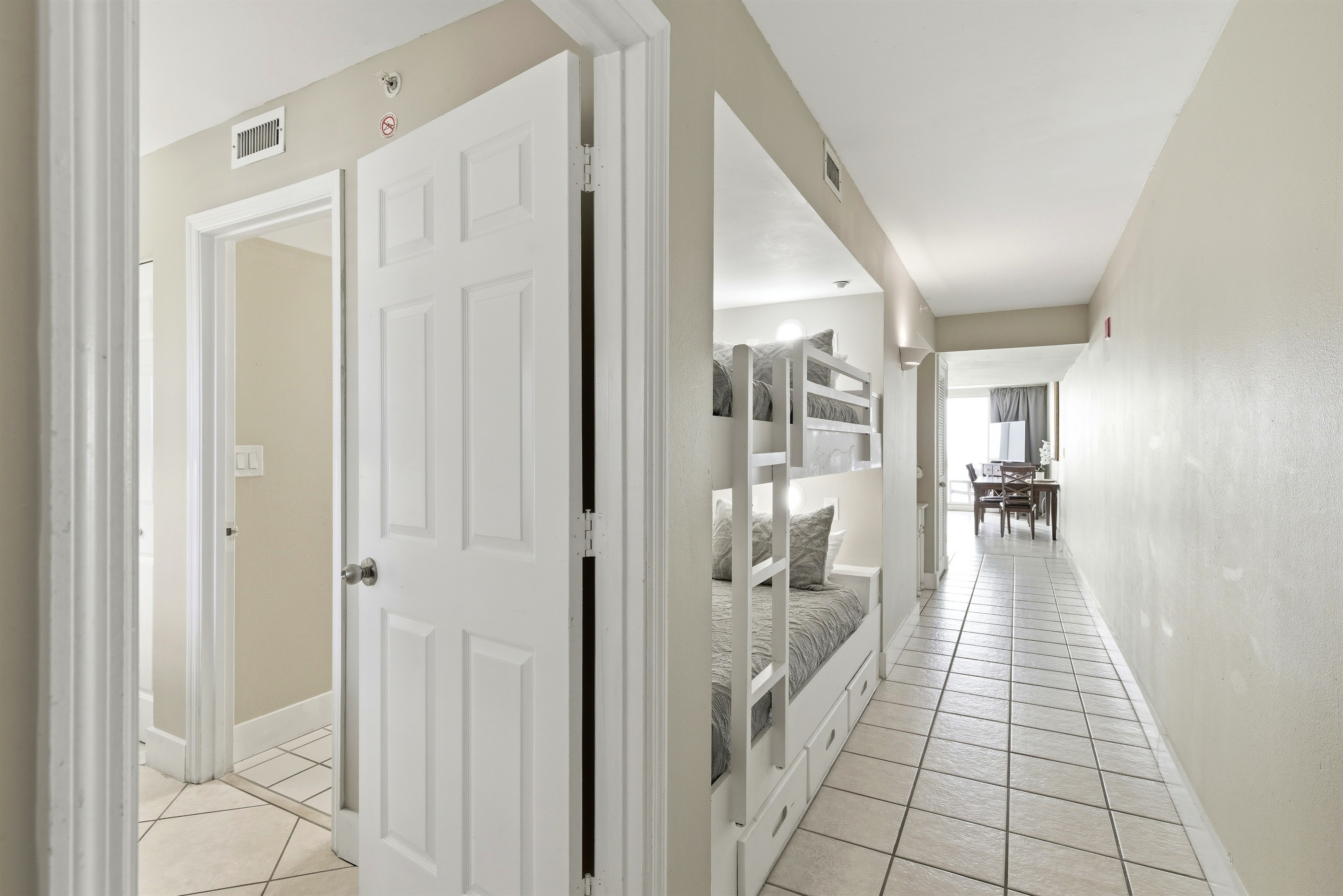 At the end of this hallway you will see the endless white beaches of Destin 