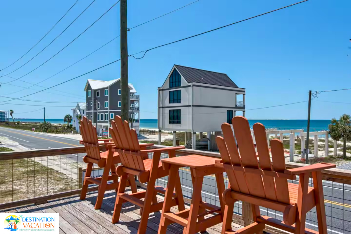 Relax outdoors with coastal views just beyond.
