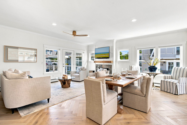Spacious, sun-filled interiors offer plenty of room for everyone to gather and unwind.
