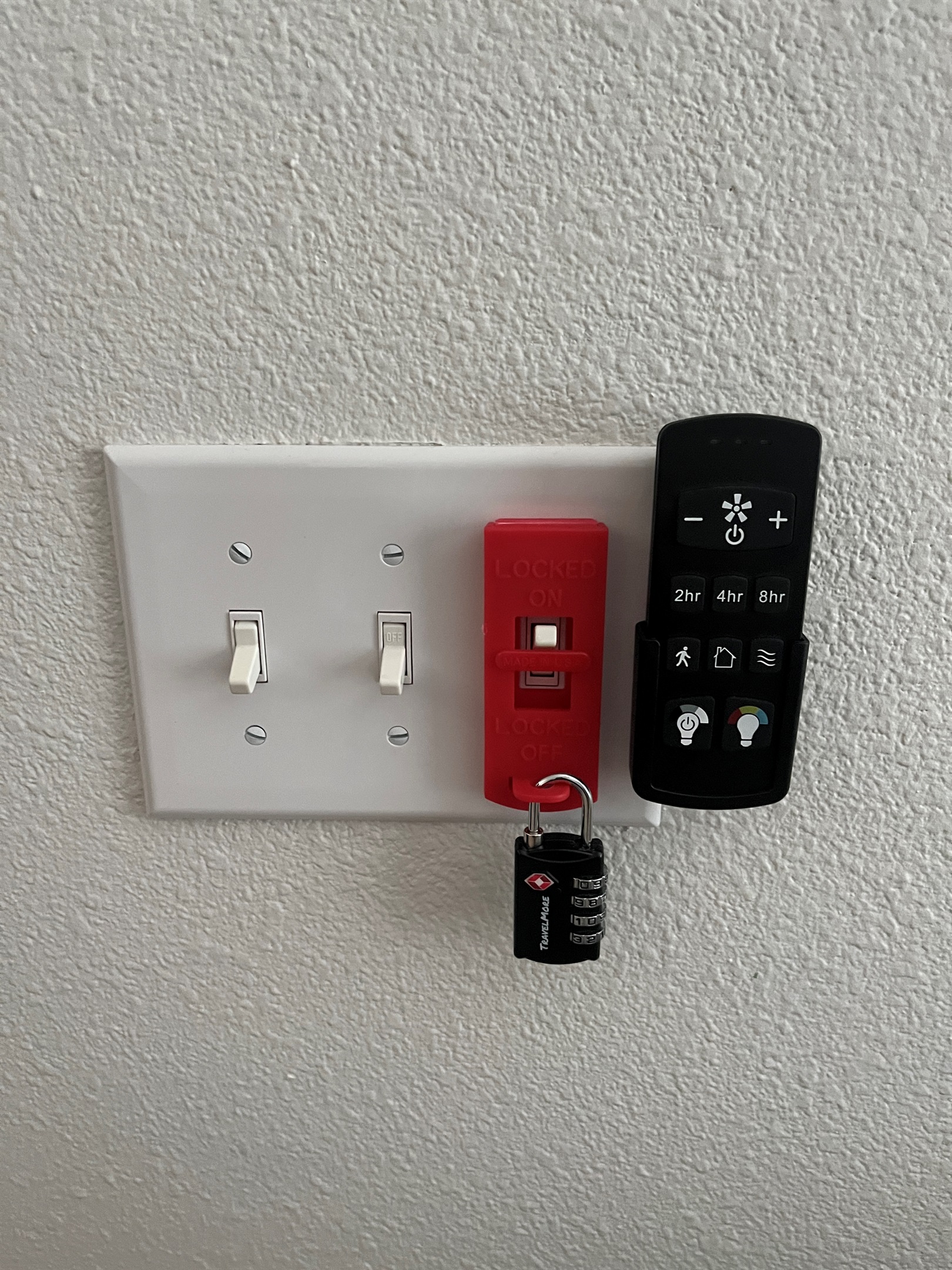 Please do not touch the red switch. It is the security for the ring door bell