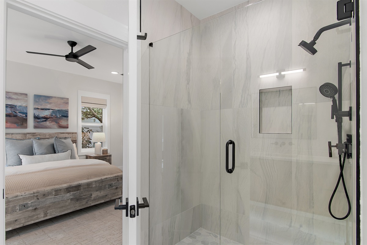 2nd Floor Primary Suite - walk-in shower.