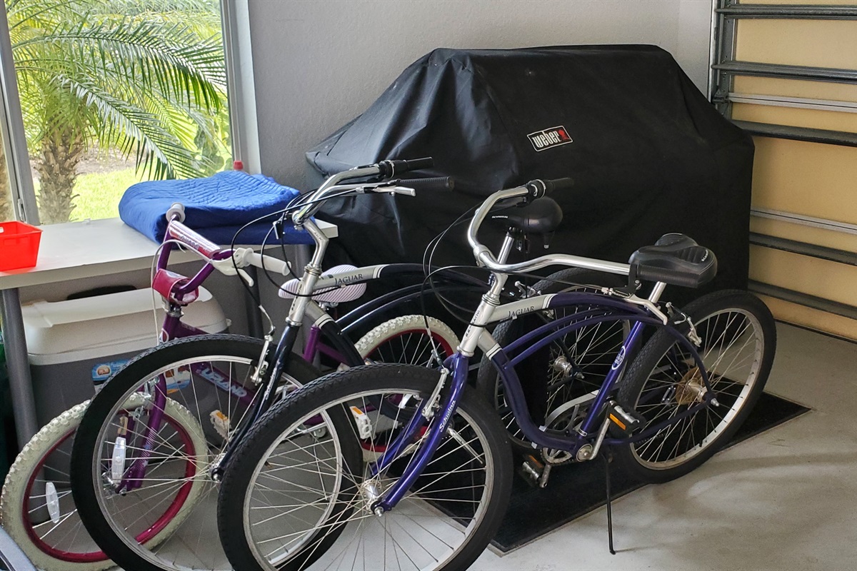 Bikes for guest use AND BBQ for guest use