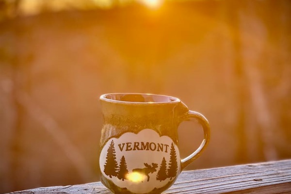 Morning Cofee watching the sunset