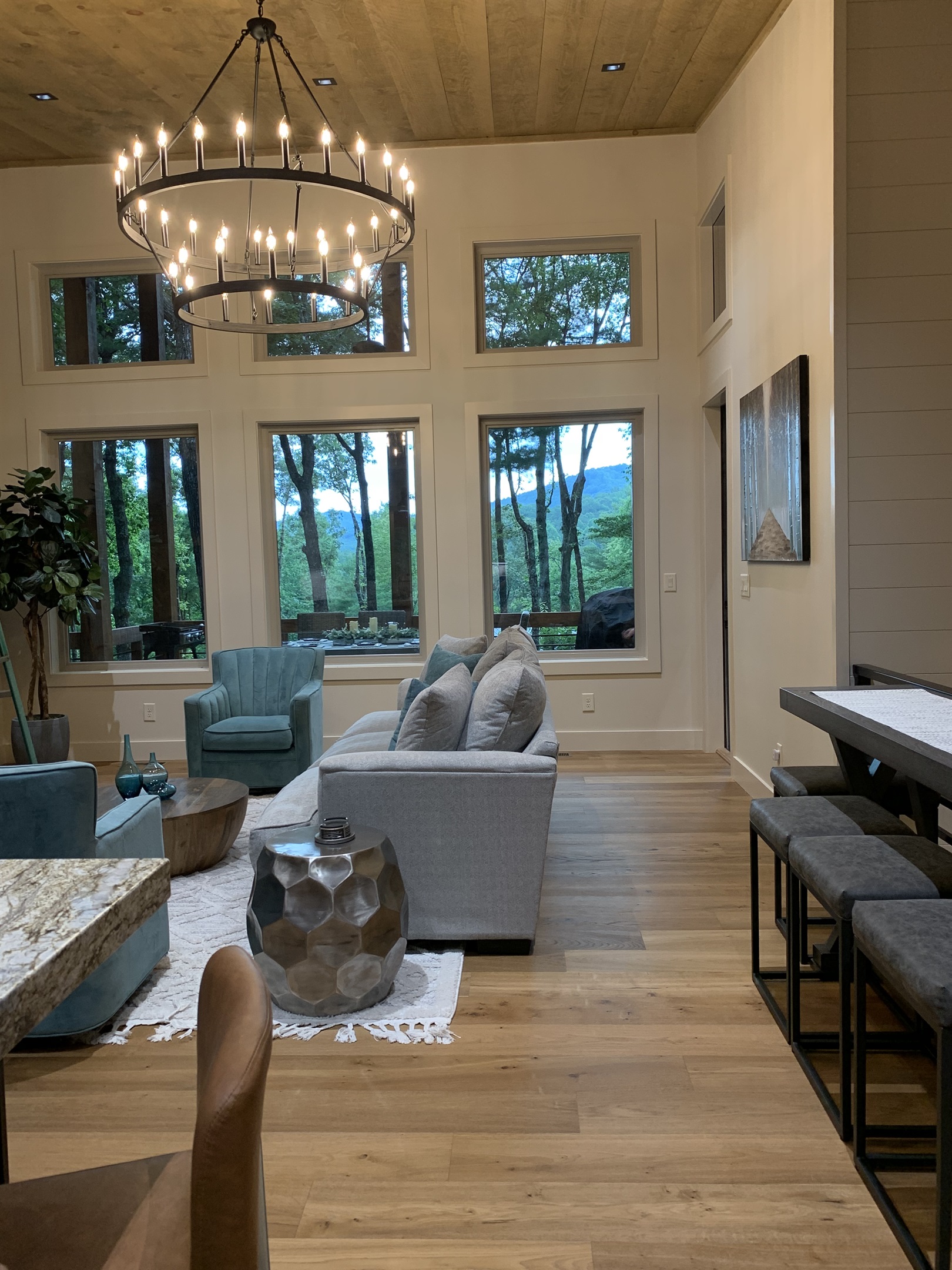 Mountain outline from living room