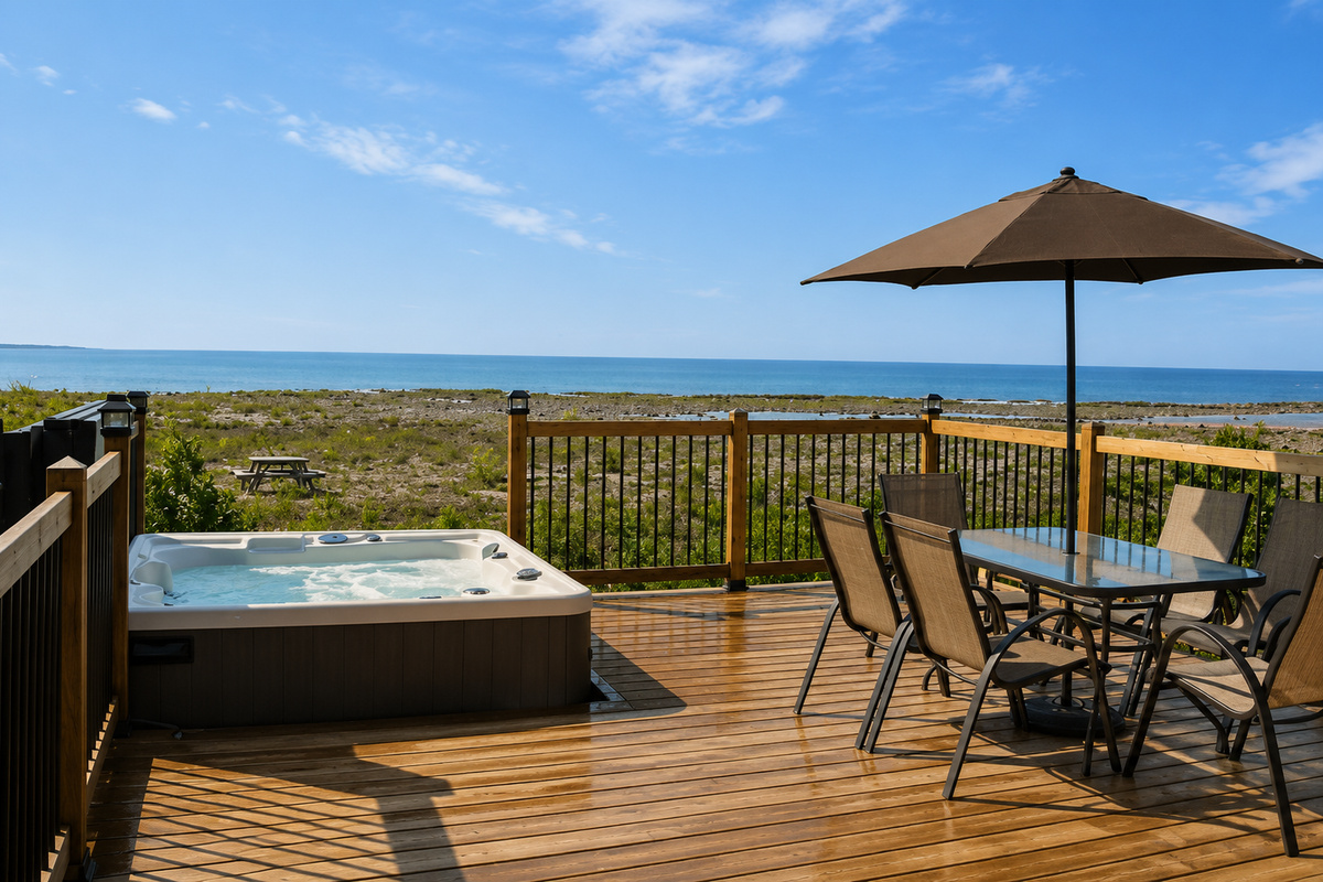 Expansive views from the deck of Lake Huron