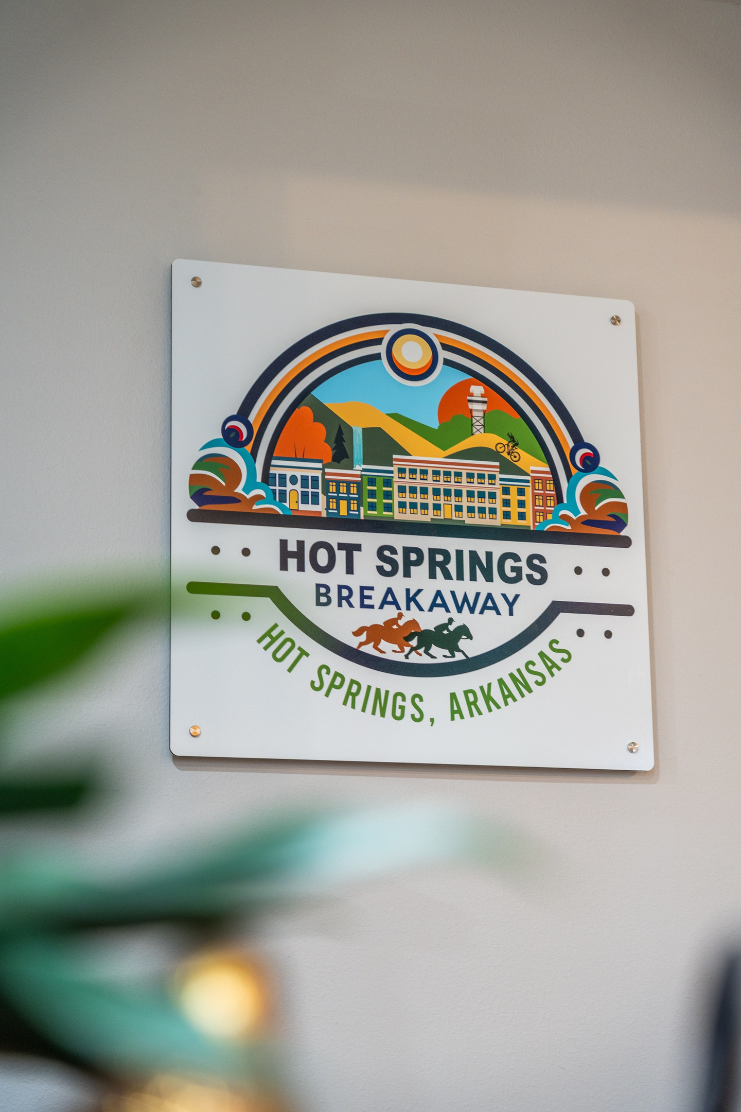 Your home base a ten-minute walk from the track — Hot Springs Breakaway.