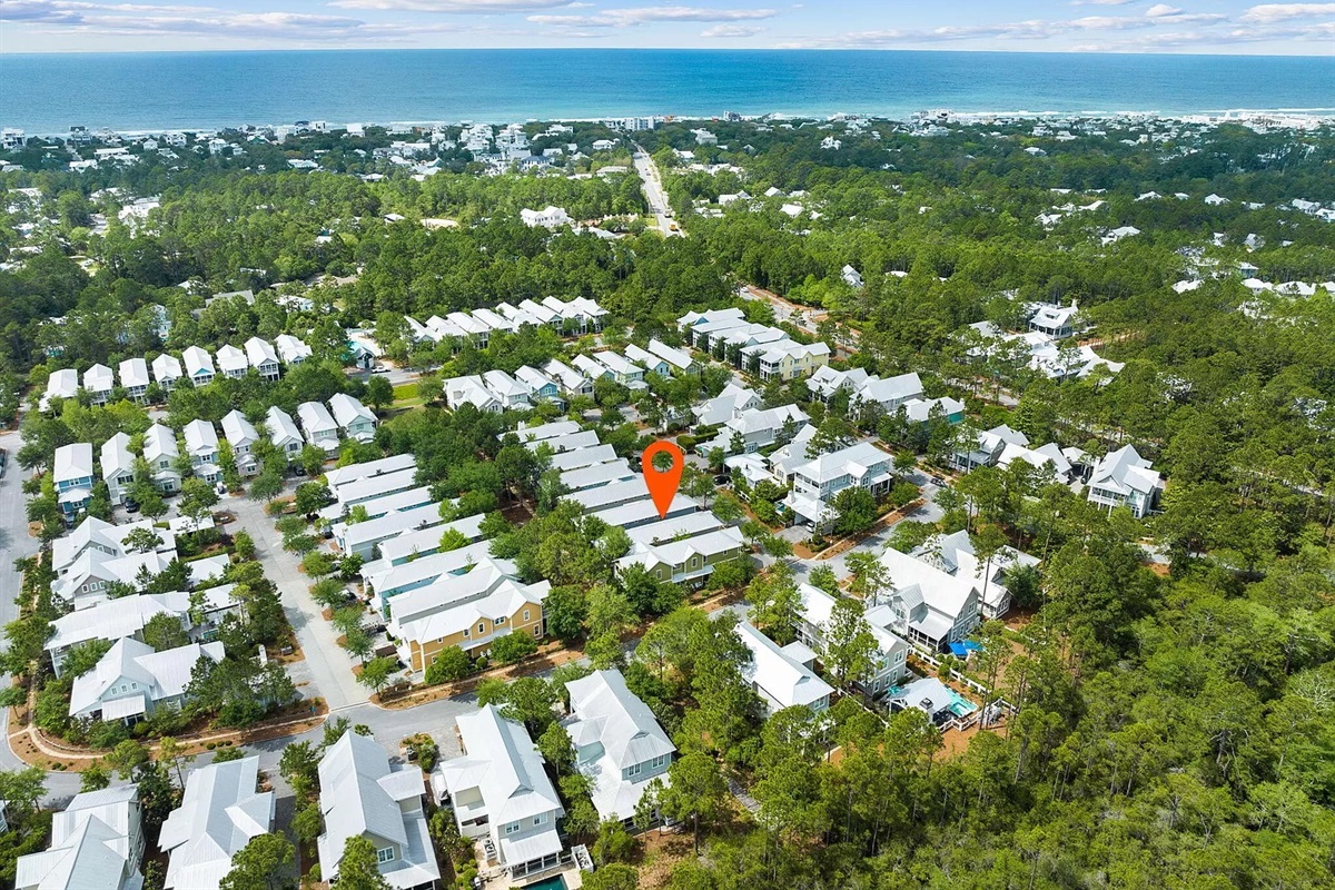 Prime location in WaterColor, close to beach, pools, dining, and shops.