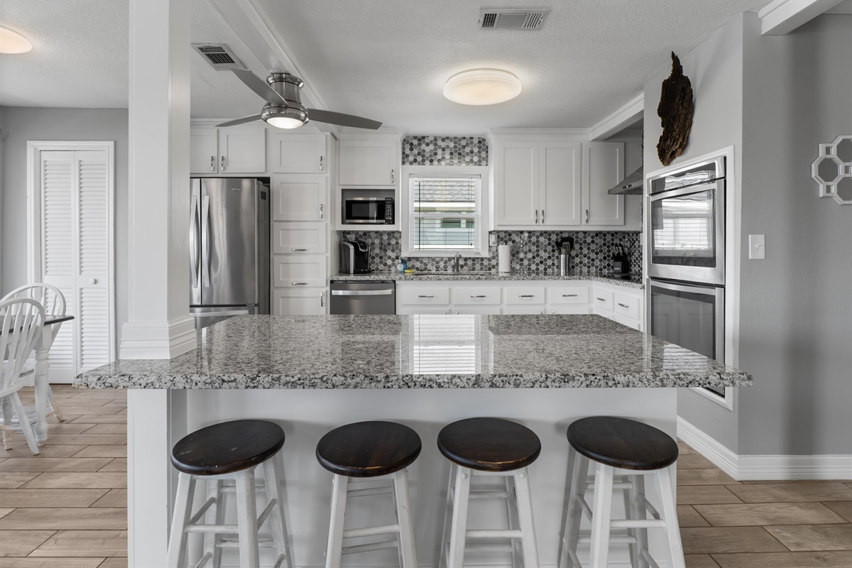 Main kitchen island(upstairs)