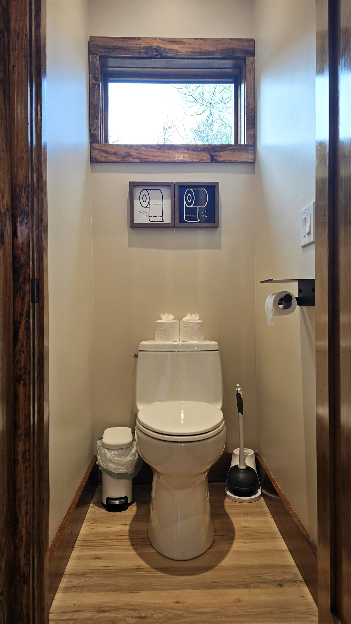 Private space for toilet