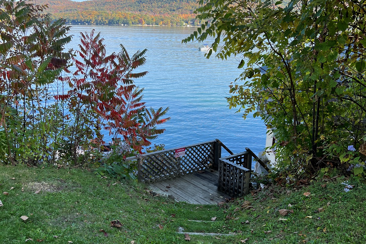 Path to the waterfront shared with your hosts.