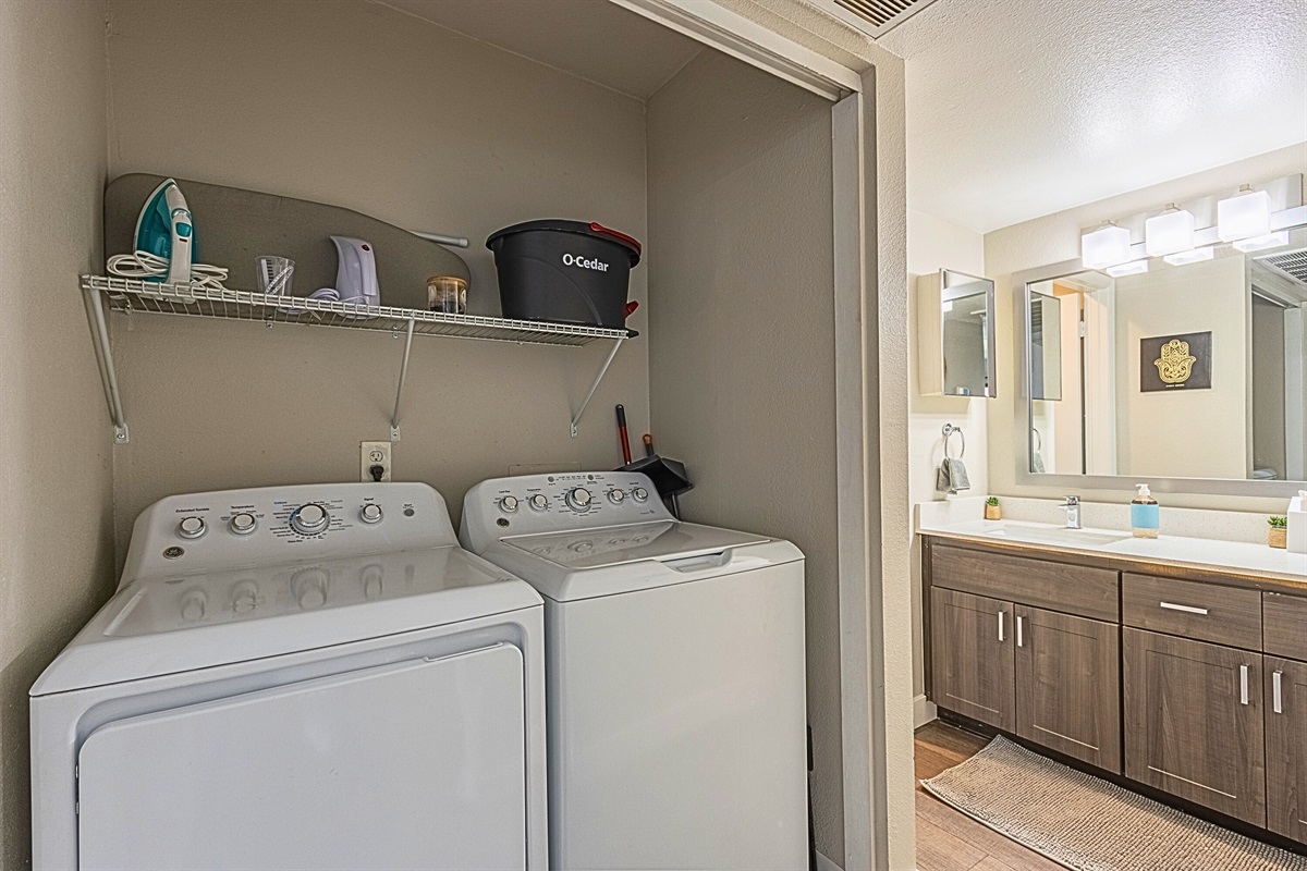 In unit washer and dryer