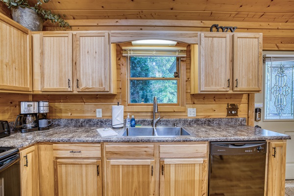 Fully stocked kitchen