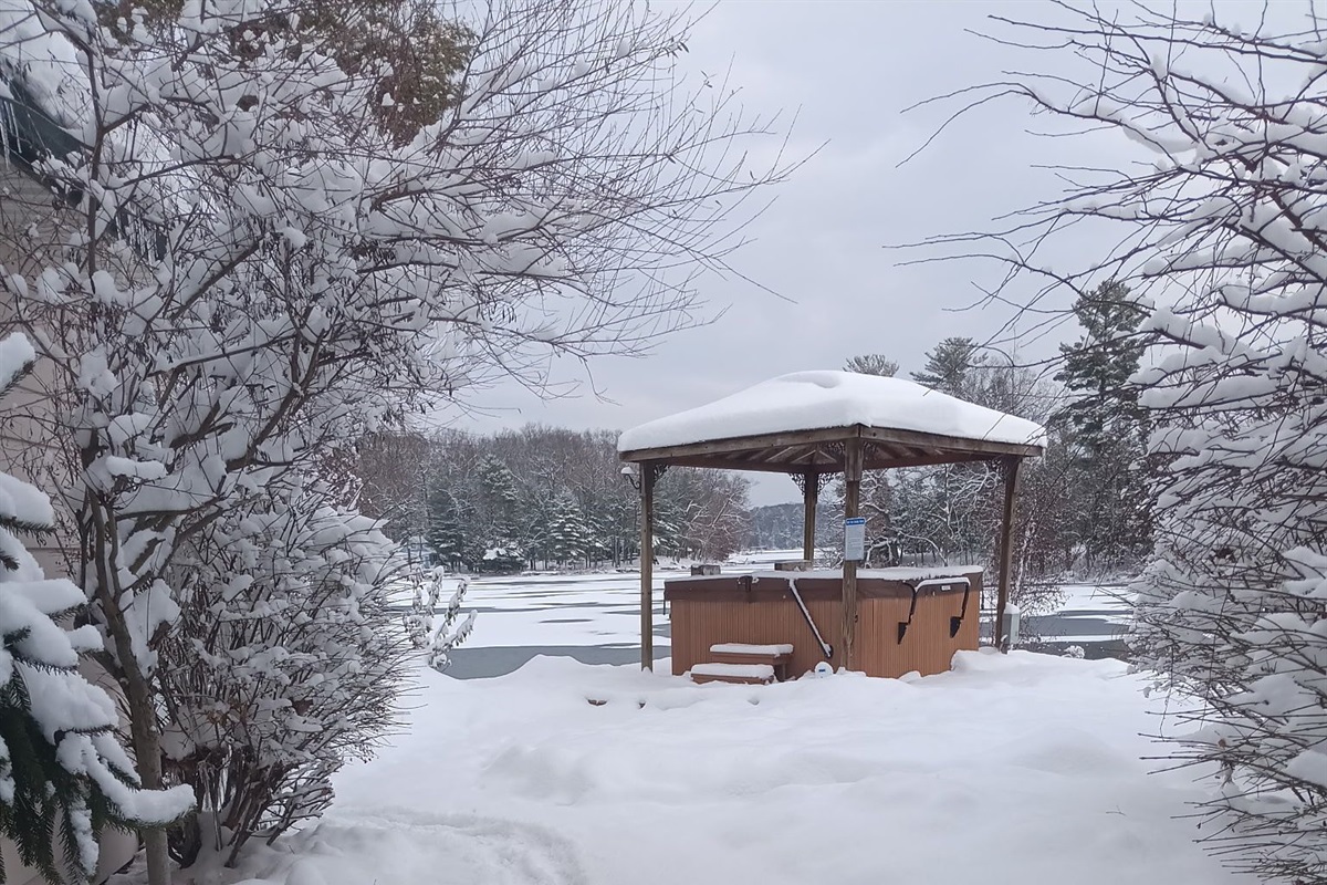 Hot Tub with view of the lake