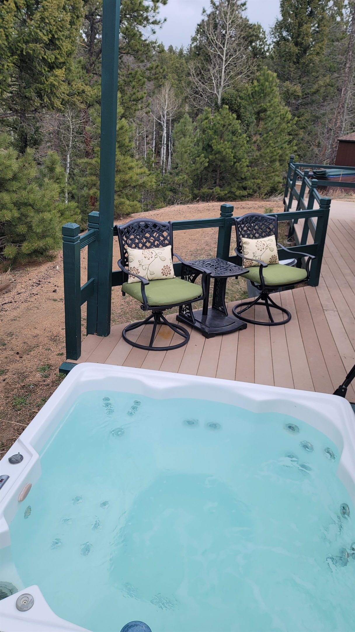 A nice day for a soak in the Hot tub!