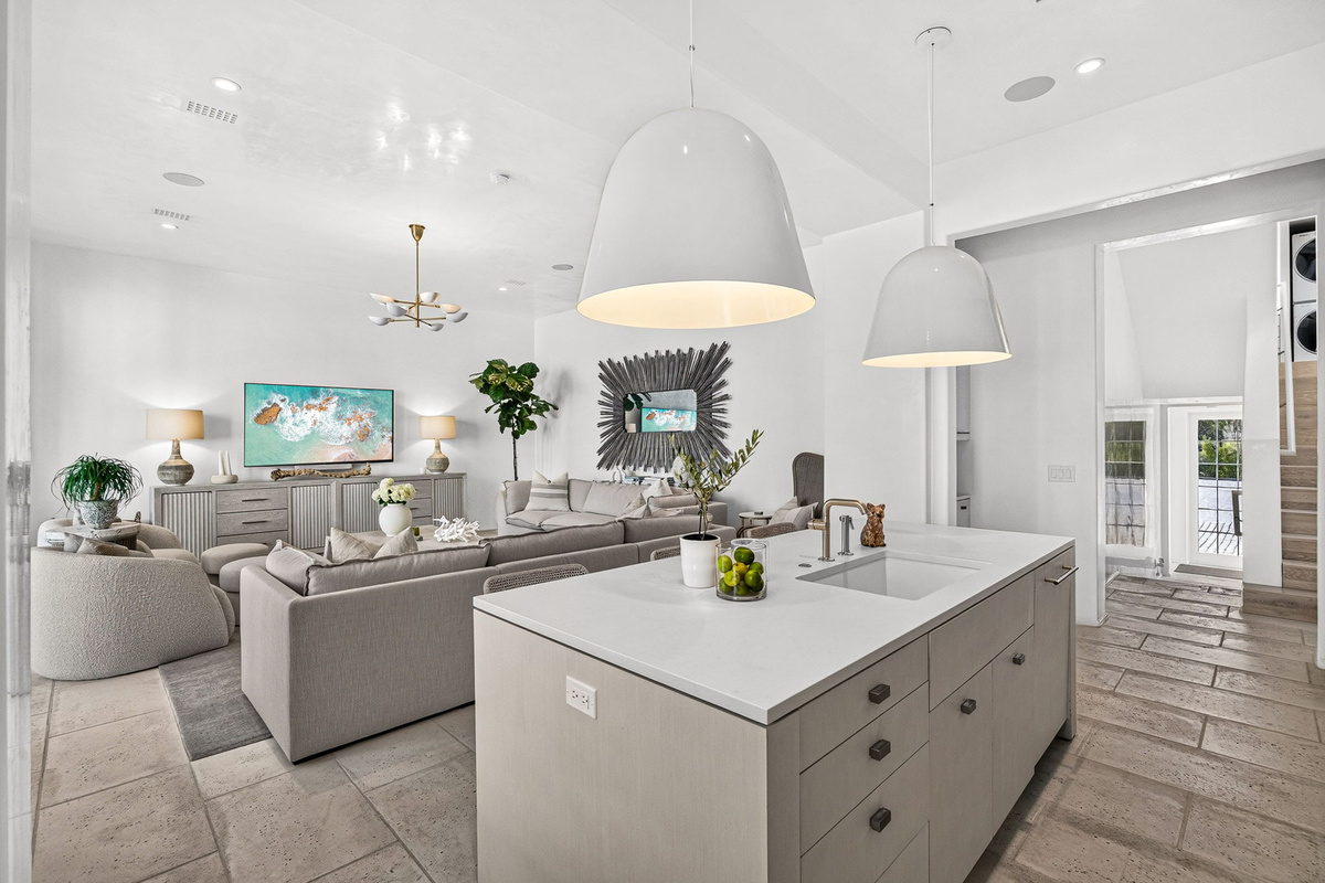 Keep an eye on the football game while you cook up dinner in the kitchen, or hire in a private chef to make mealtime a breeze.