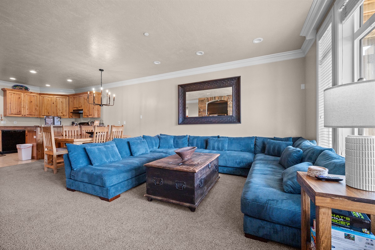 Open living and dining layout ideal for relaxing and reconnecting.