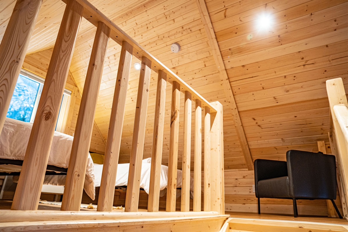 Stairway leading into loft area