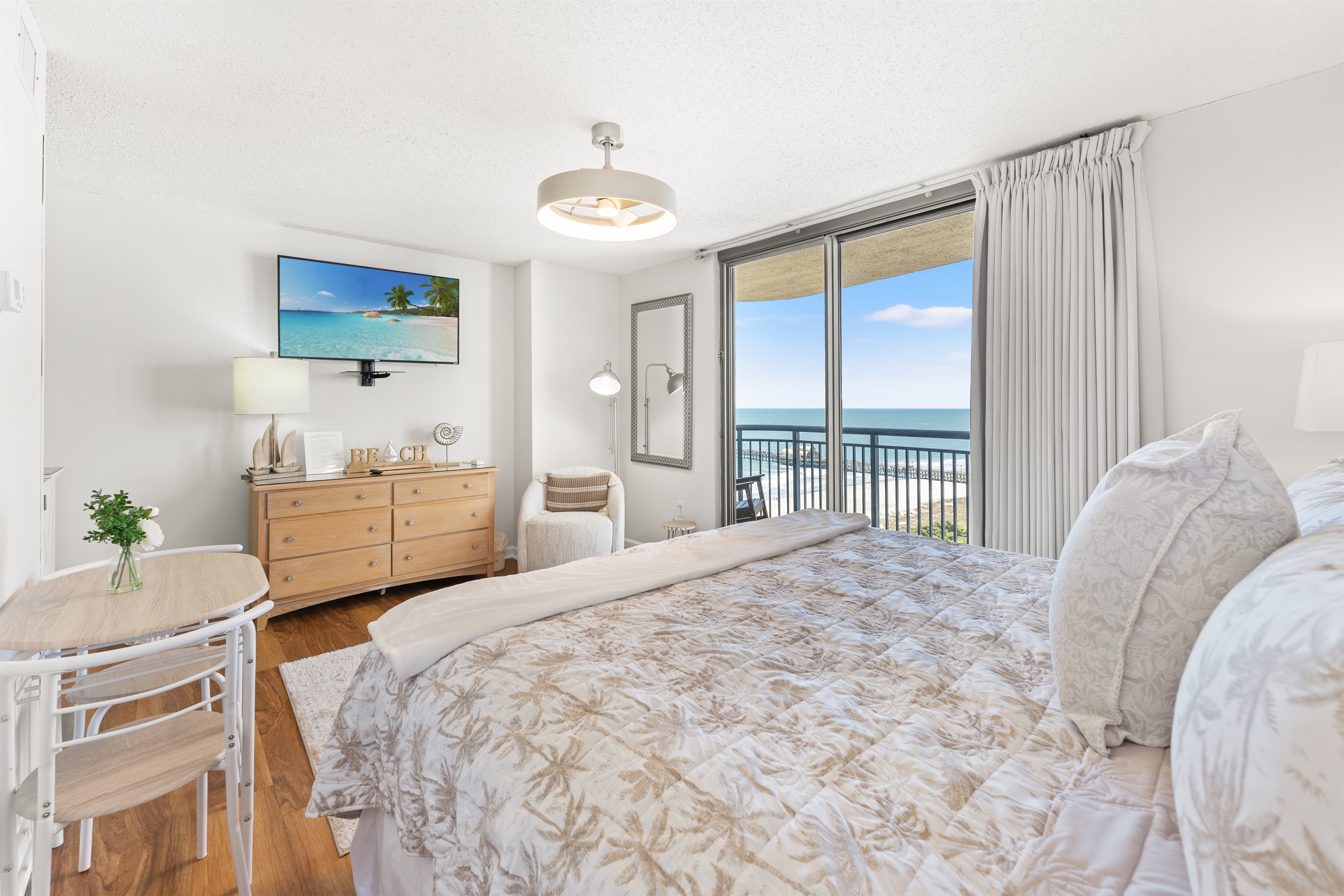 Great Views from your King Bed, Large TV