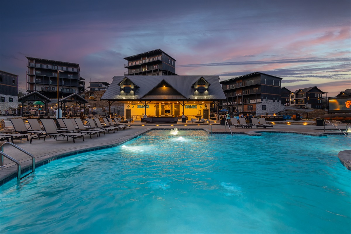 Heated pools and a lazy river.