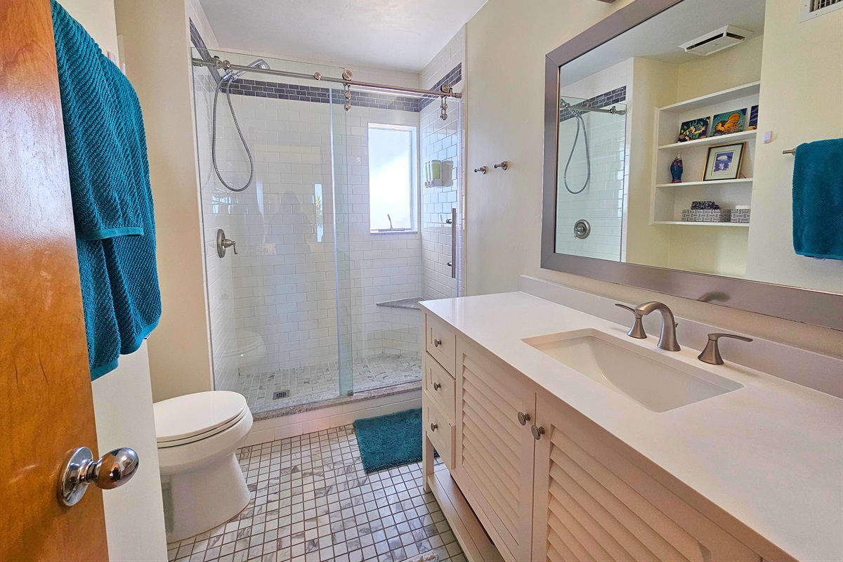 Full Bathroom Stocked with Complimentary Toiletries