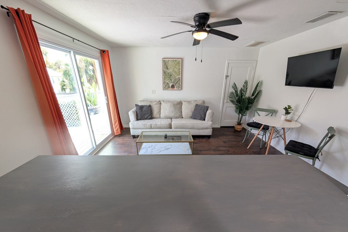 Living room with balcony