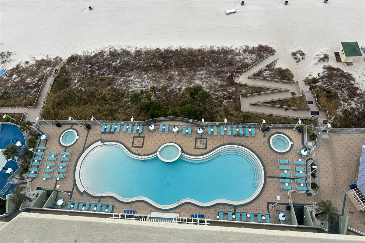 Pool view from Boardwalk Beauty