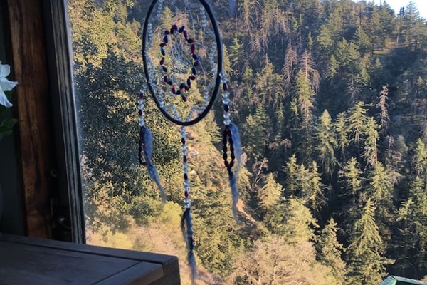 View from window in bedroom loft