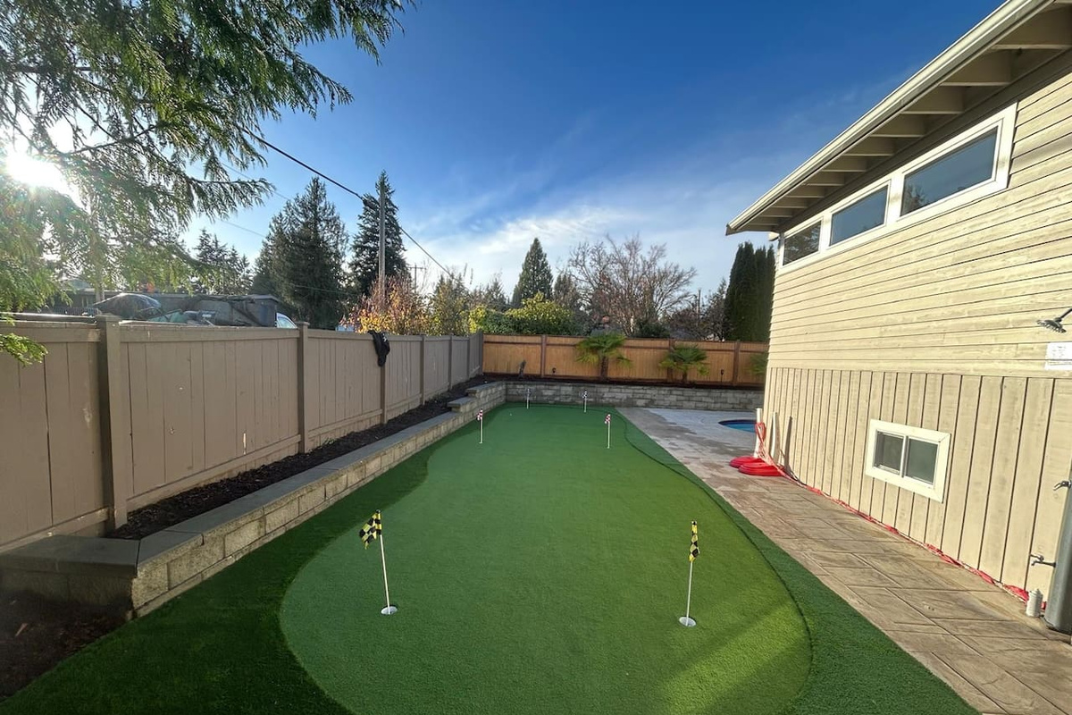 NEW! “Enjoy a private mini-golf course in the backyard, designed for families, couples, and groups looking for a fun activity without leaving the property.”