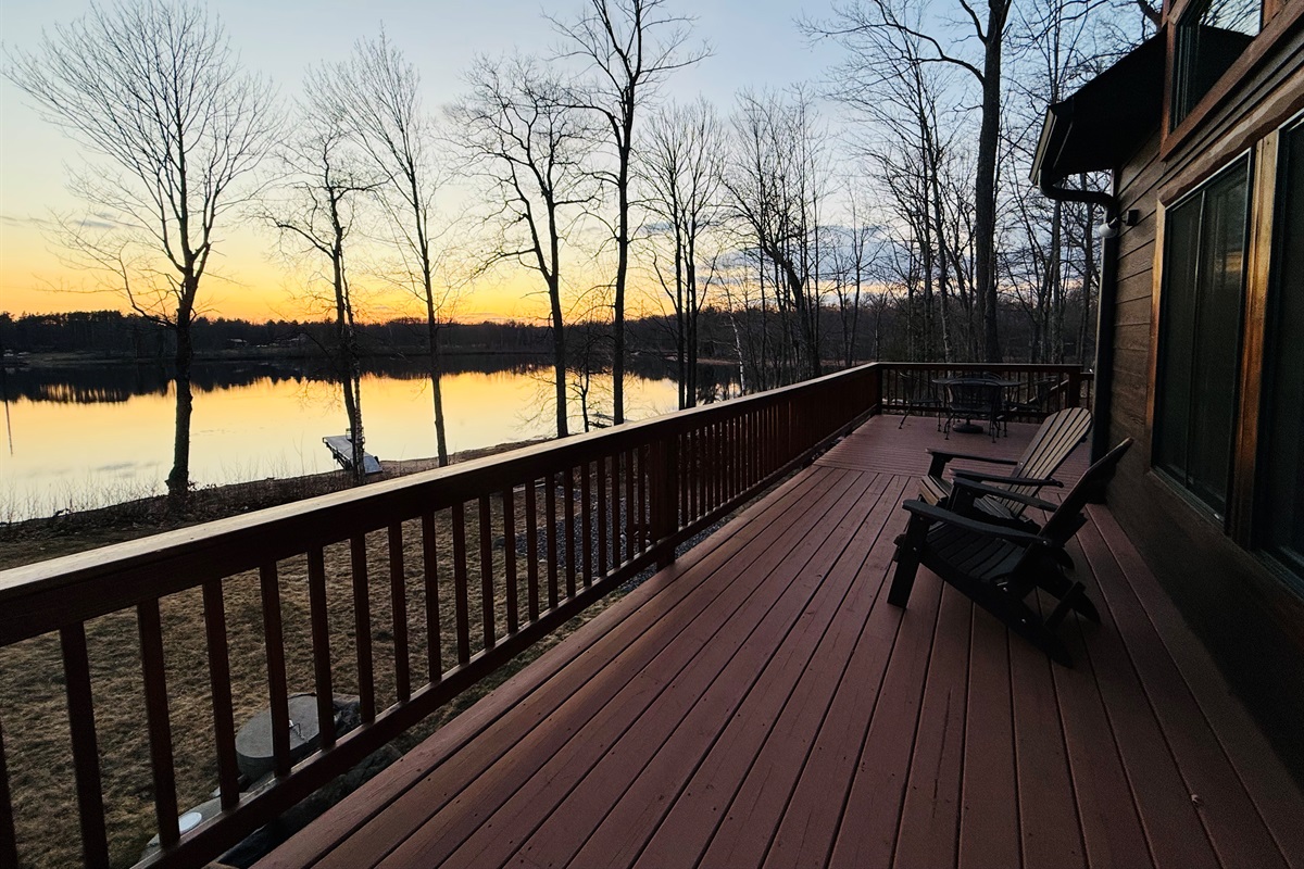 Early April lake view from the deck.