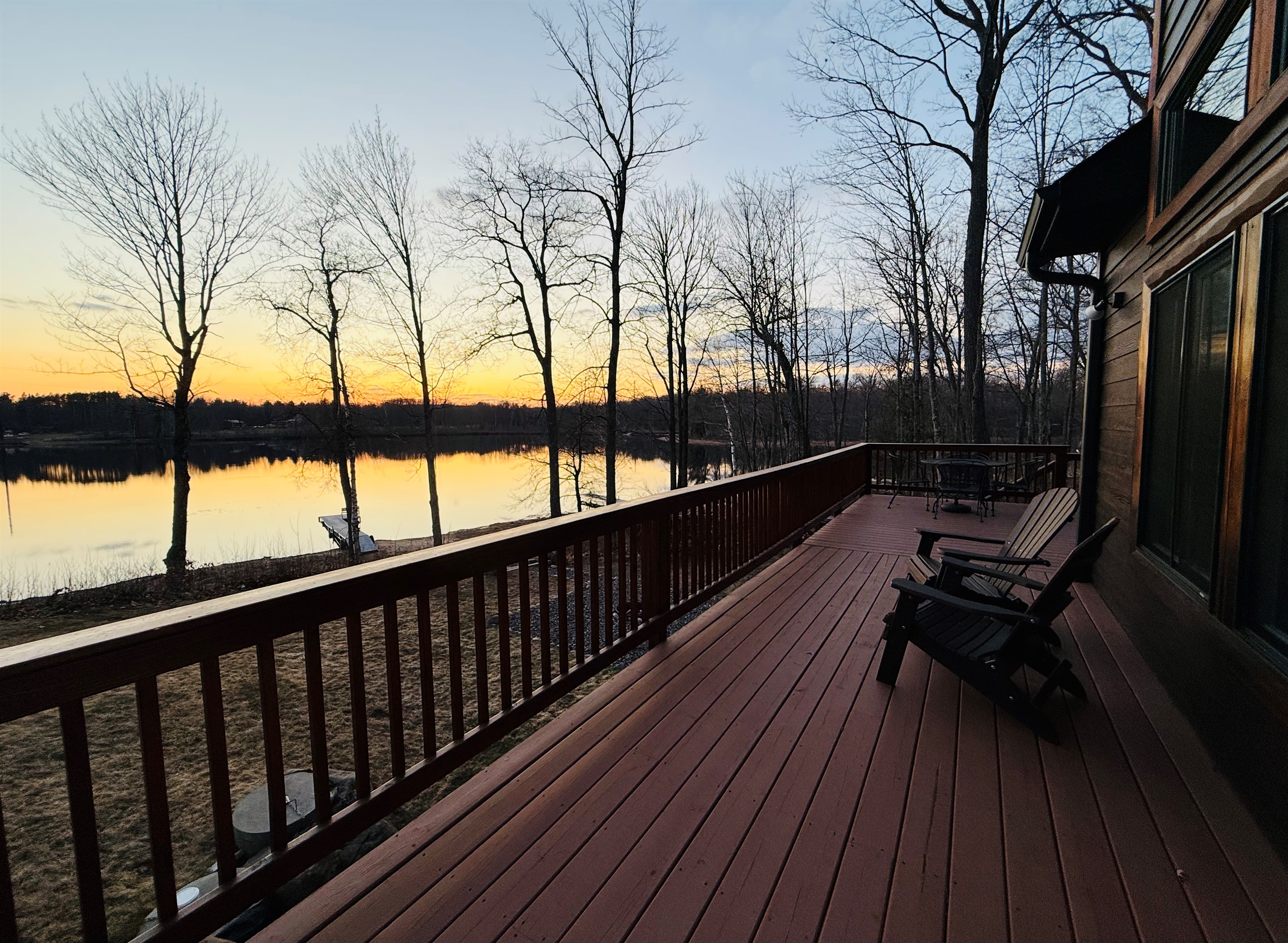Early April lake view from the deck.
